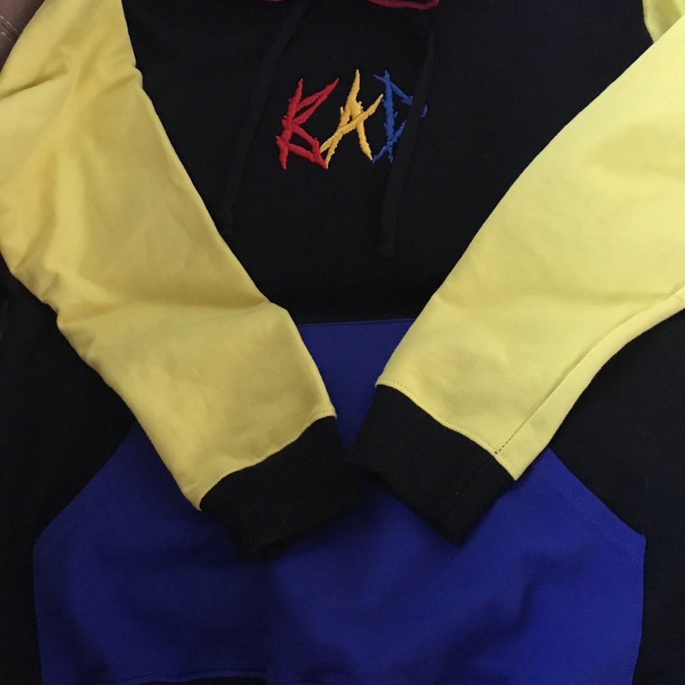 Bad Vibes Forever Tricolor hoodie. Dead stock